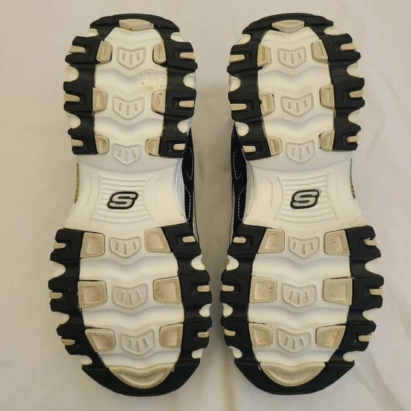 Skechers D'lites - Black & White Me Time Sneaker Size 7.5 - Picture 4 of 8